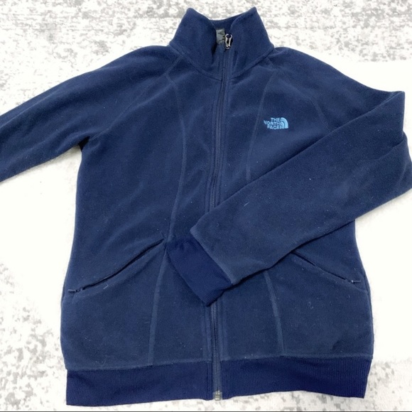 North Face Polartech fleece navy zip up sweater - Picture 4 of 4